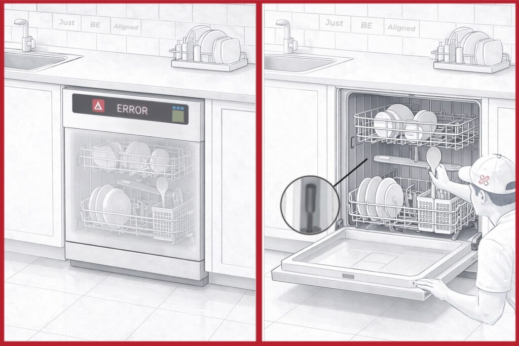 Dishwasher spray arm jam detection reed sensor