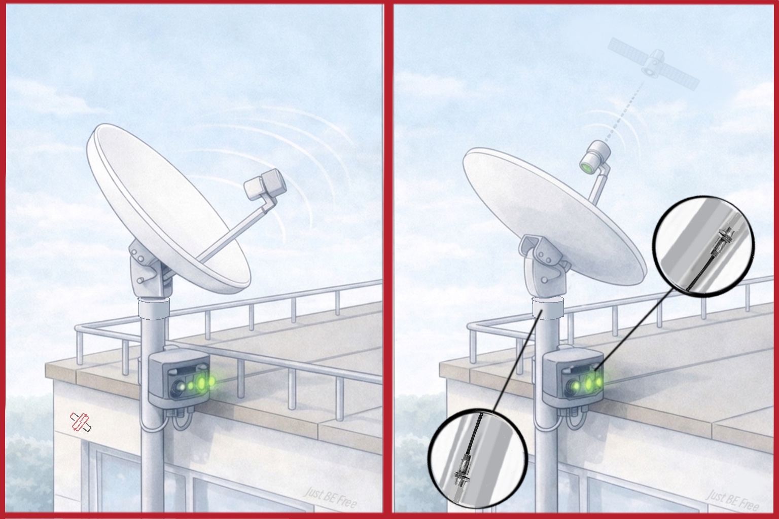 Satellite Dish Position Sensing Using Magnet Sensors
