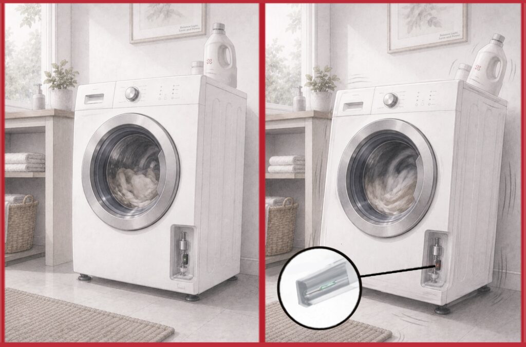 Washing machine vibration detection