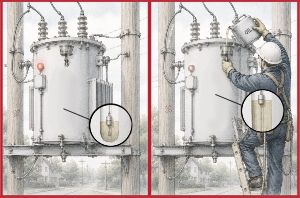 transformer oil level sensing