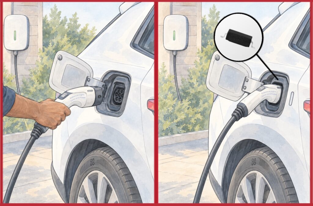EV charging connector sensing using Magnet Sensors