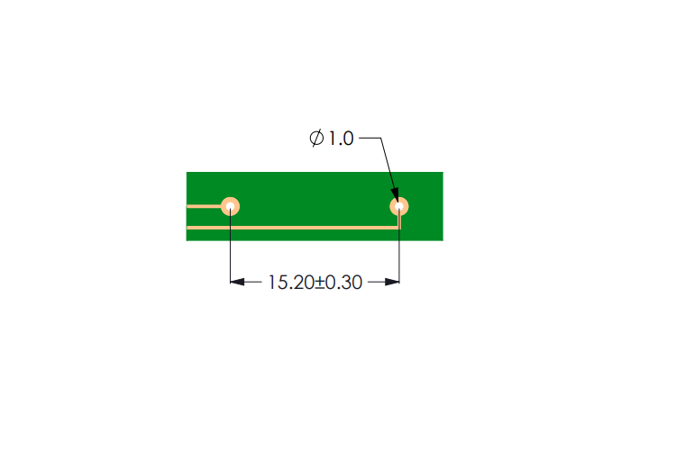 MS-106 Reed Sensor PCB Layout Drawing