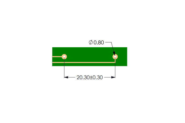 MS-108 Reed Sensor Pad Layout Drawing
