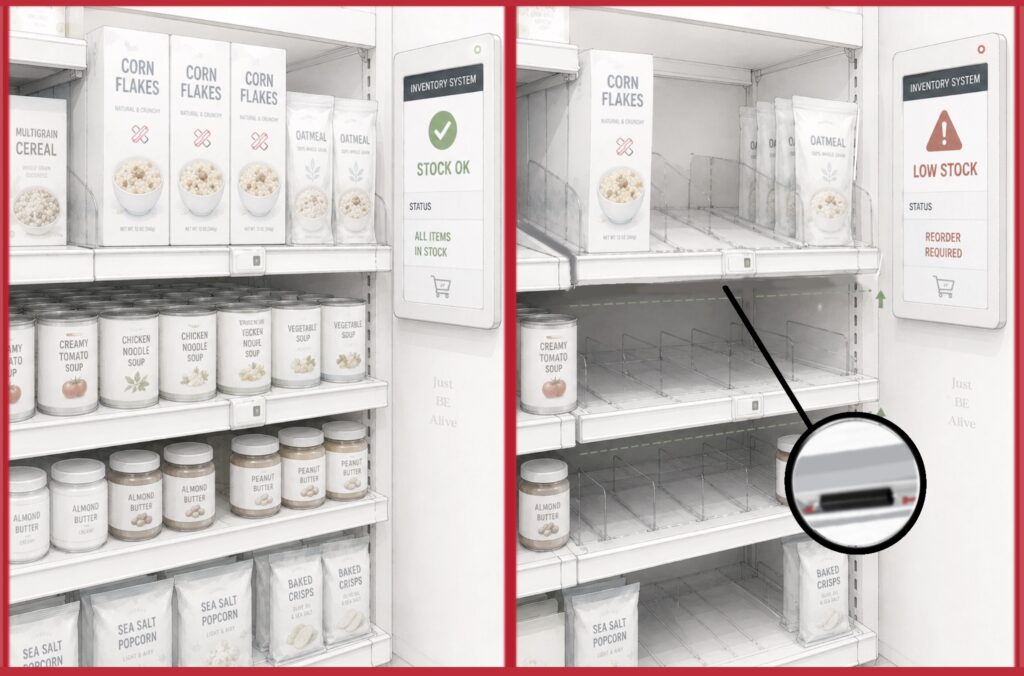 Inventory shelf weight sensor