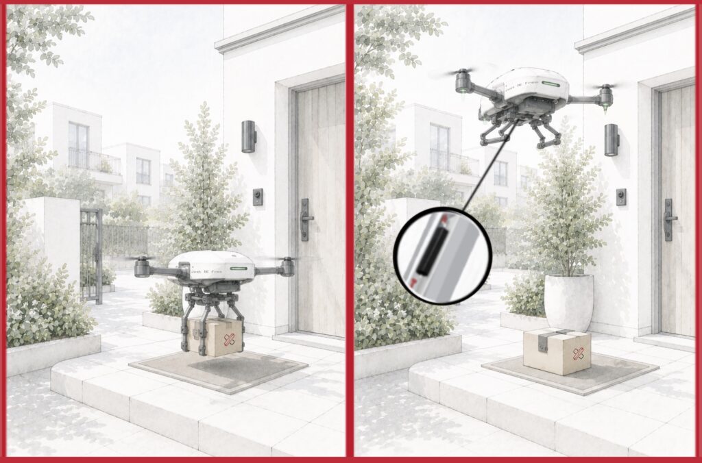 drone package release reed sensor