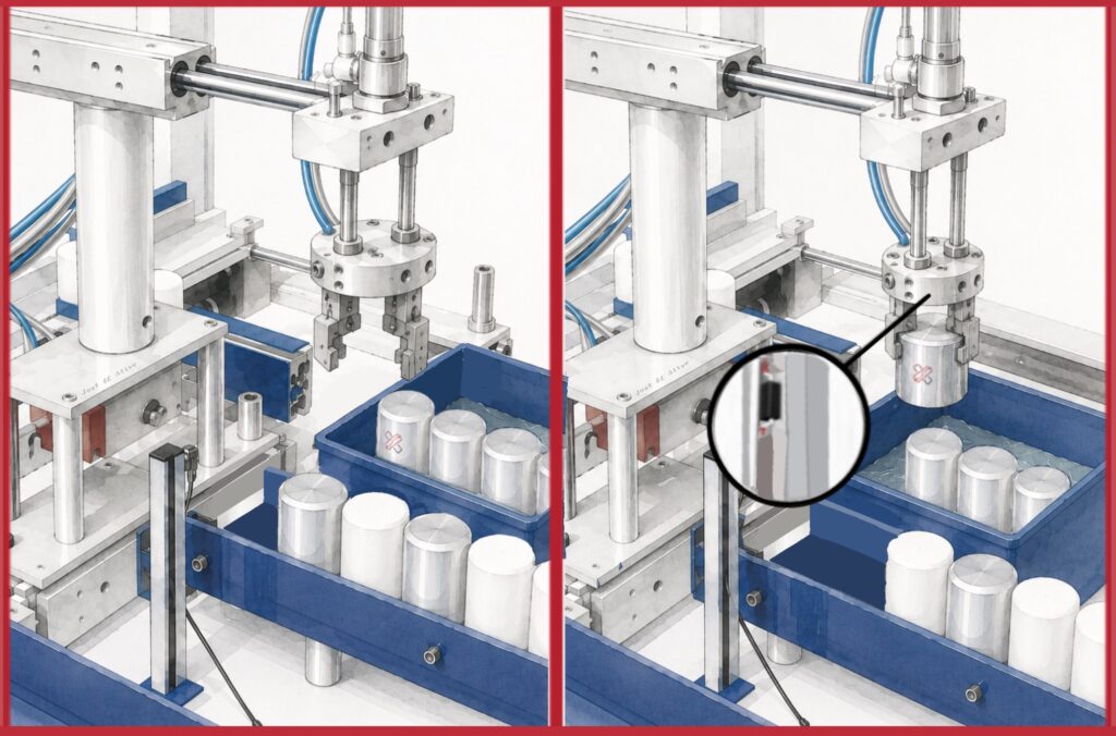 pneumatic cylinder end position sensing
