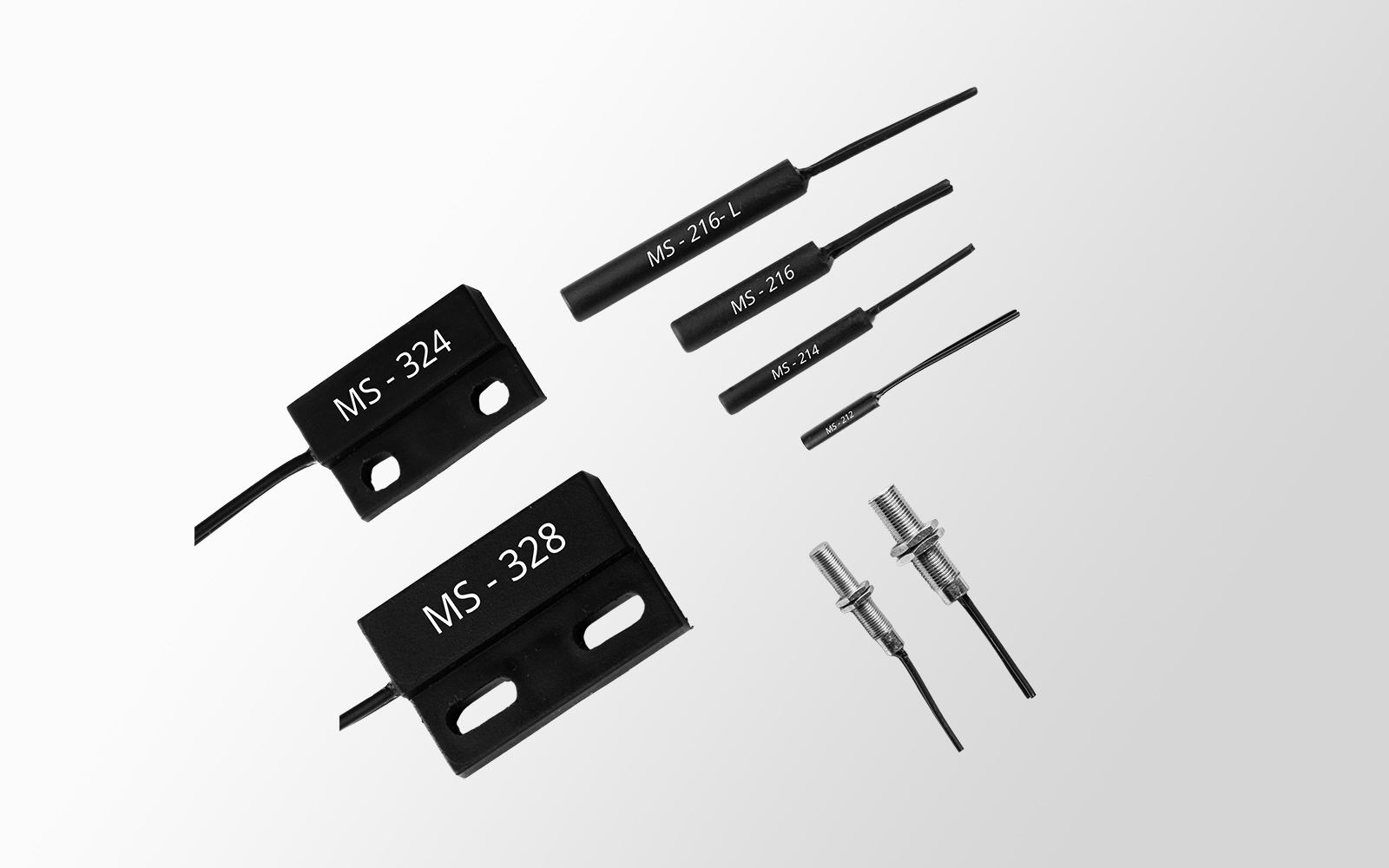 Magnet Sensors in Cylindrical, Threaded and Flatpack Housings