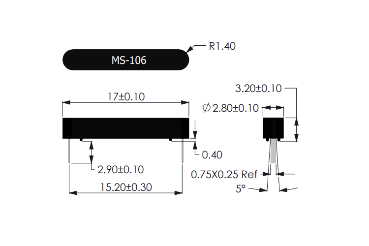 MS-106 Reed Sensor Drawing