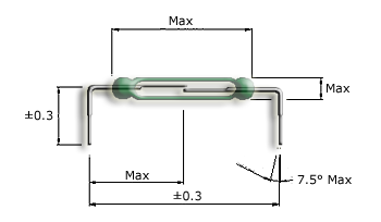 Goal-post formed Reed Switch Tolerances